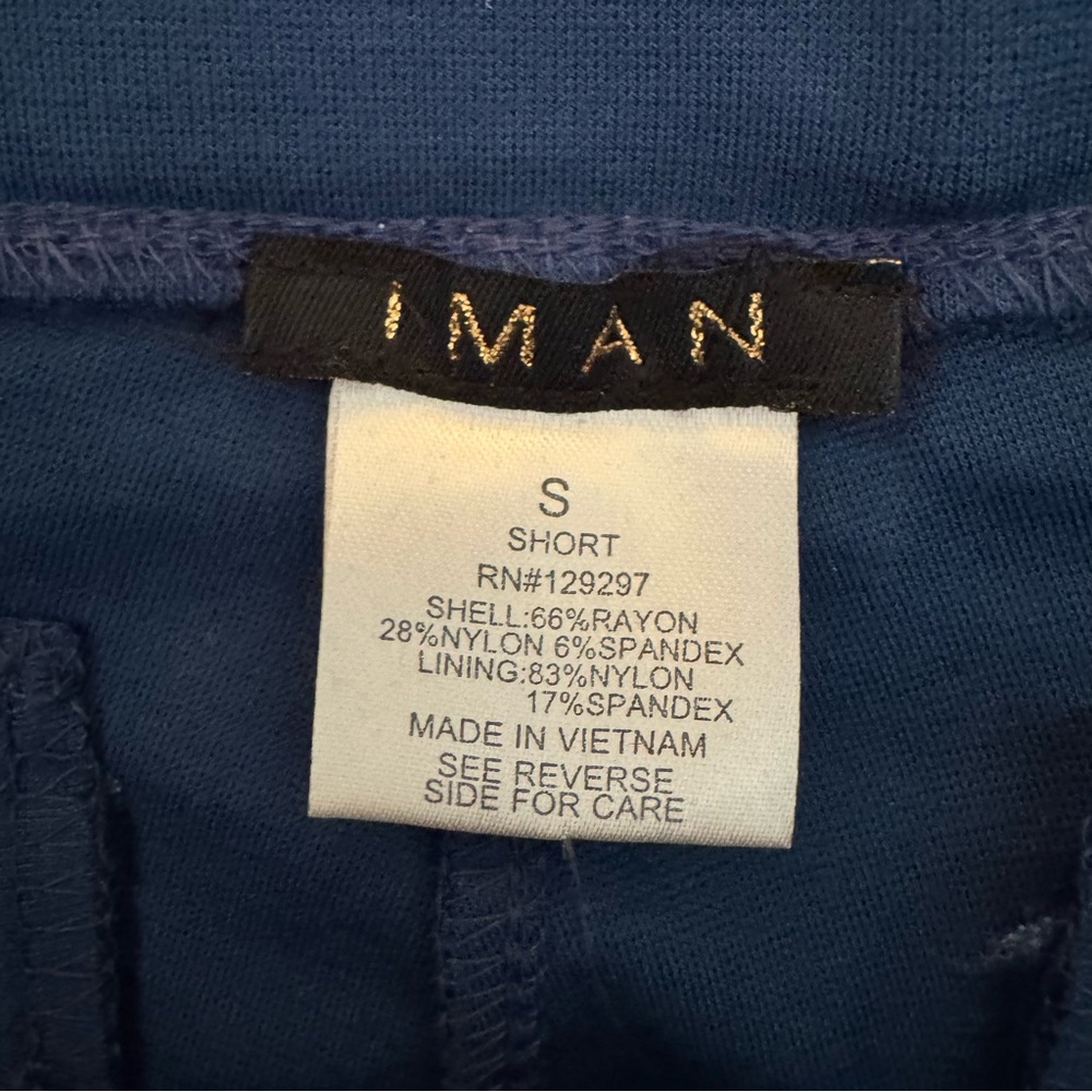 IMAN Global Chic Pants Lot 2 NWT Women’s Small Short Stretch Navy White QVC - Picture 7 of 12